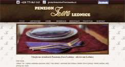 Desktop Screenshot of penzionzora.cz