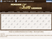 Tablet Screenshot of penzionzora.cz